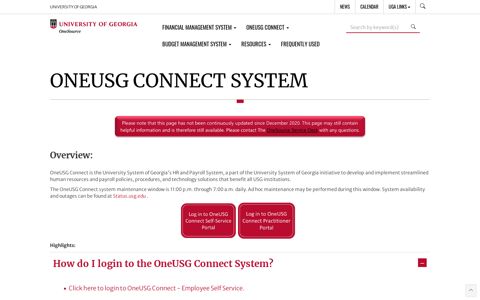 OneUSG Connect System | Resources | One Source