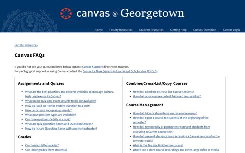 Canvas FAQ - Canvas @ Georgetown - Google Sites