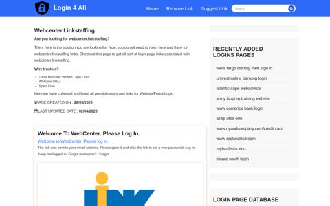 webcenter.linkstaffing - Official Login Page [100% Verified]