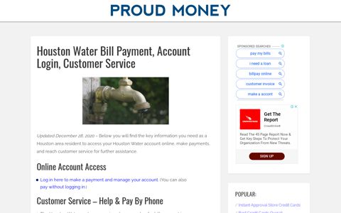 Houston Water Bill Payment, Account Login, Customer ...