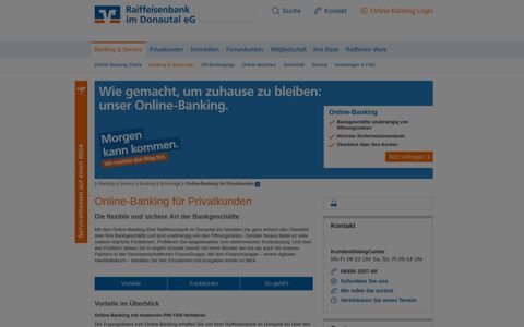 Online-Banking - Raiffeisenbank im Donautal eG