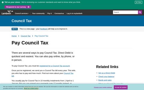 Pay Council Tax | Lambeth Council