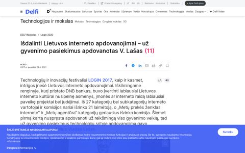 Išdalinti Lietuvos interneto apdovanojimai – už gyvenimo ...