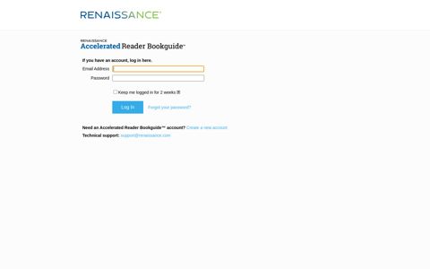 Accelerated Reader Bookguide™ - Login
