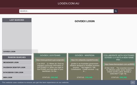 govdex login - Australian websites Login - logen