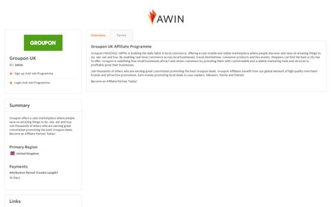 Groupon UK Affiliate Programme - Awin
