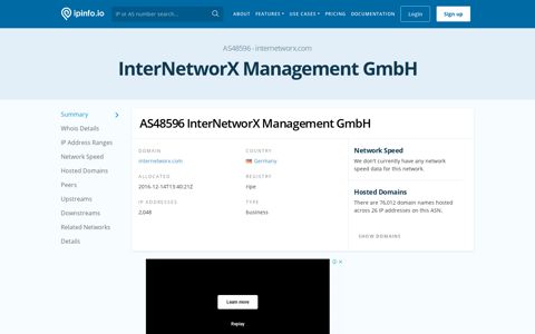 AS48596 InterNetworX Management GmbH - IPinfo.io
