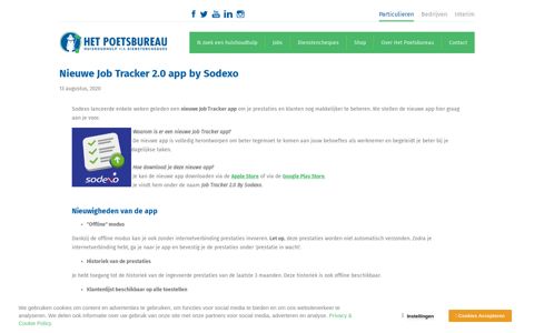 Nieuwe Job Tracker 2.0 app by Sodexo | Het Poetsbureau