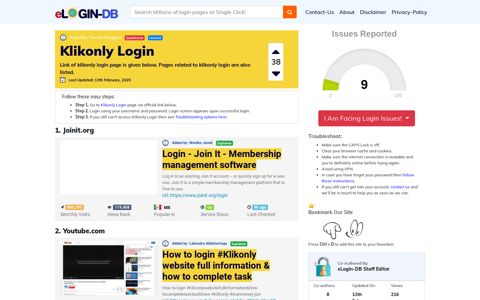 Klikonly Login - A database full of login pages from all over the ...