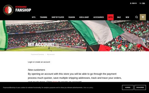 My account | Officiële Feyenoord Fanshop