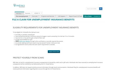 File a Claim for Unemployment Insurance Benefits - Iowa ...