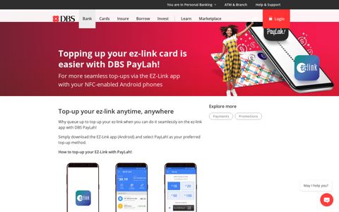 Topping up your ez-link card is easier with DBS PayLah!| DBS ...
