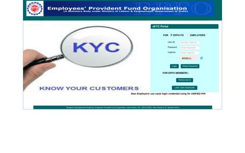EKYC Portal-EPFO - Employees Provident Fund