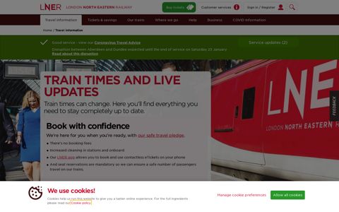Train times, journey planning & alerts | LNER | Formerly Virgin ...