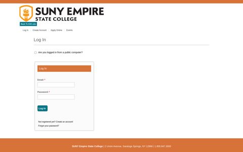 Log In - SUNY Empire State College