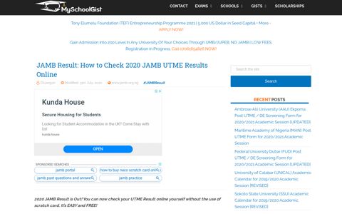 JAMB Result 2020 is Out : Check Your UTME Results NOW ...