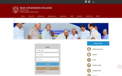 Login - mar athanasius college
