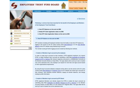 e SERVICES - EMPLOYEES' TRUST FUND BOARD
