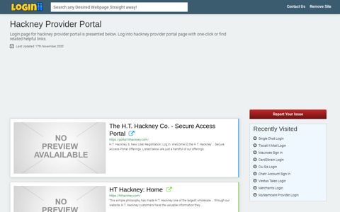 Hackney Provider Portal - Loginii.com