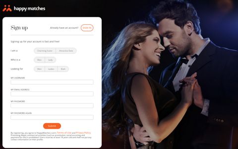 Account Sign Up: Meet Charming Suitors and Attractive Dates