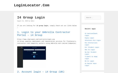 I4 Group Login - LoginLocator.Com