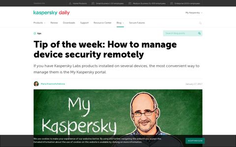 Remotely manage protection on all devices with My Kaspersky