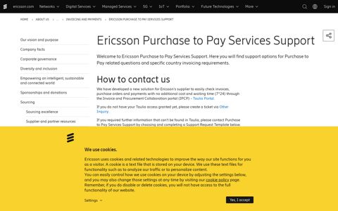 Ericsson Purchase to Pay Services Support - Ericsson