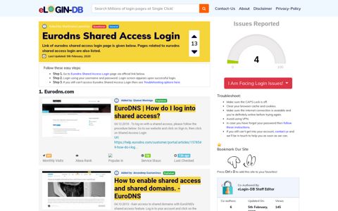 Eurodns Shared Access Login - штыефпкфь login 0 Views