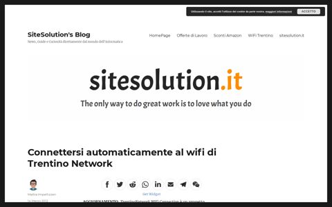 Connettersi automaticamente al wifi di Trentino Network ...