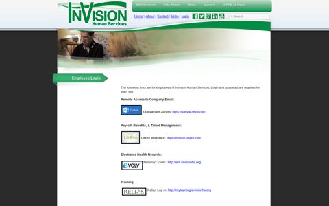 Employee Login - InVision Human Services