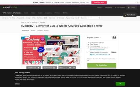 eCademy - Elementor LMS & Online Courses Education Theme