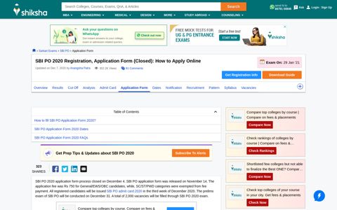SBI PO Registration, Application Form 2020 (Closed): How to ...