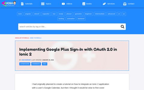 Implementing Google Plus Sign-In with OAuth 2.0 in Ionic 2 ...