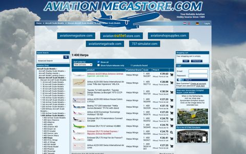 1:400 Herpa - AviationMegastore.com