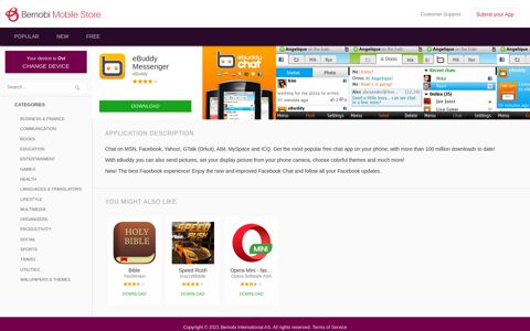 eBuddy Messenger for Java - Opera Mobile Store