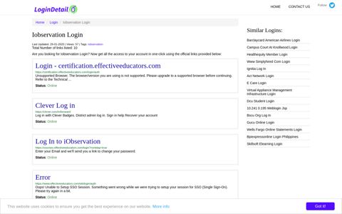 Iobservation Login Login - certification.effectiveeducators.com ...
