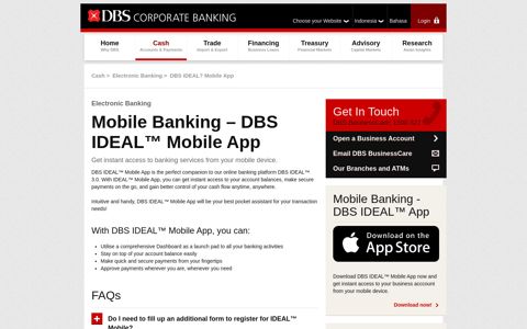 Mobile Banking – DBS IDEAL™ Mobile App | DBS Corporate ...