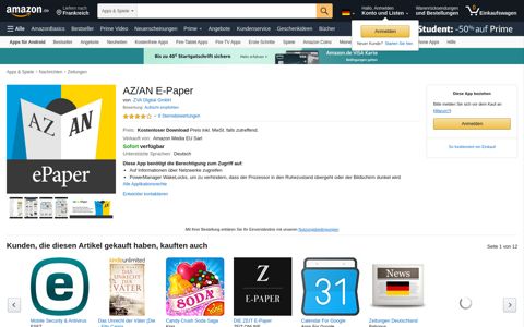 AZ/AN E-Paper: Amazon.de: Apps für Android