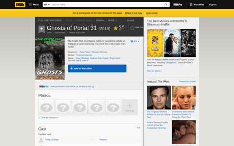 Ghosts of Portal 31 (2018) - IMDb