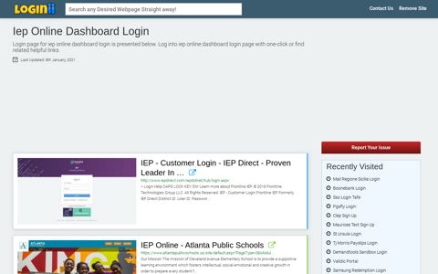 Iep Online Dashboard Login - Loginii.com