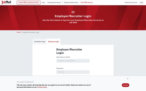 Employer & Recruiter Login | Job Mail