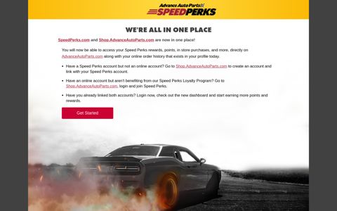 Speed Perks, Advance Auto Parts