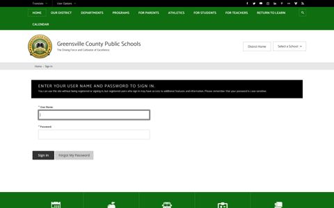 Sign In - Greensville County Public Schools / Homepage