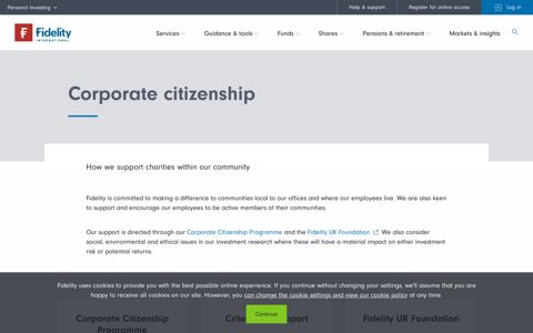 Corporate Citizenship with Fidelity - Fidelity International