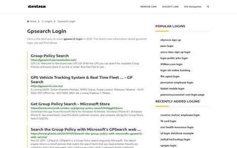 Gpsearch Login ❤️ One Click Access - iLoveLogin