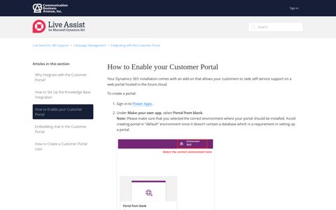 How to Enable your Customer Portal – Live Assist for 365 ...