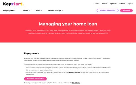 Managing Your Home Loan | Keystart