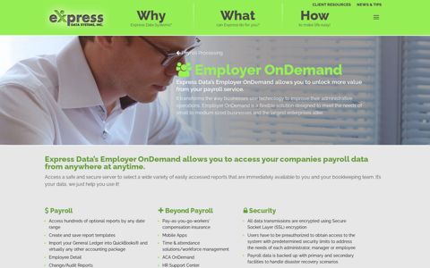 Employer OnDemand Online Payroll Solutions - Express Data ...