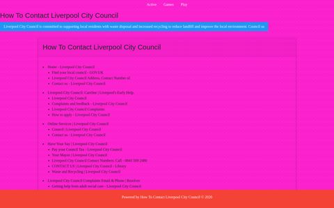 How To Contact Liverpool City Council - Active