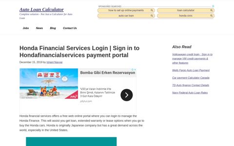Honda Financial Services Login | Sign in to ...